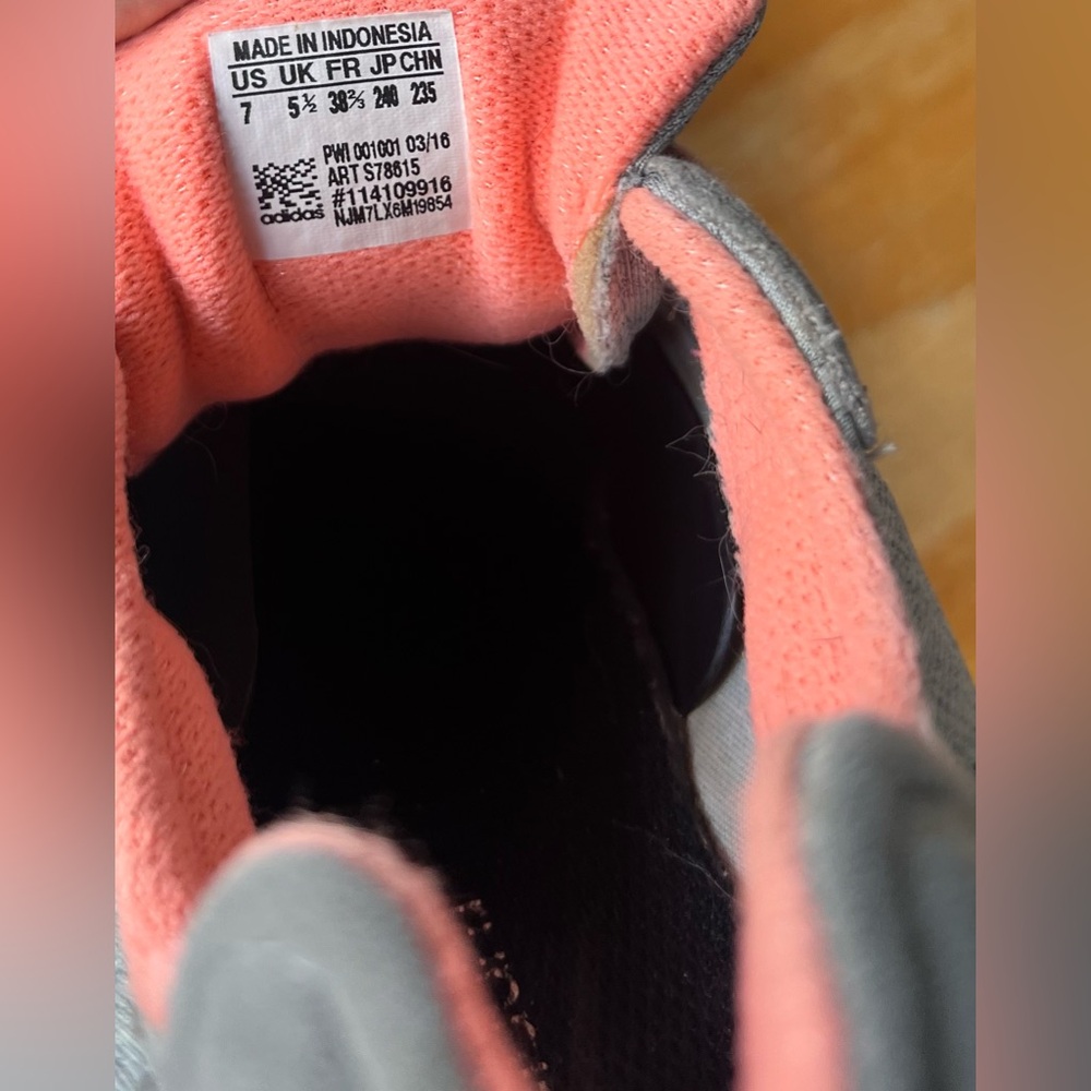 Adidas Athleisure Sneakers Gray Coral Active Comfort W7 - Picture 5 of 6